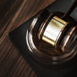Closeup of gavel judgement concept 11